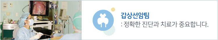 갑상선암팀 : 최고수준의 의료진 전문적연구, 치료