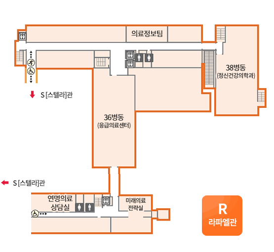 R[라파엘]관 3F 평면도