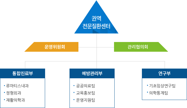 대구가톨릭대학교병원 류마티스 관절센터 조직도
